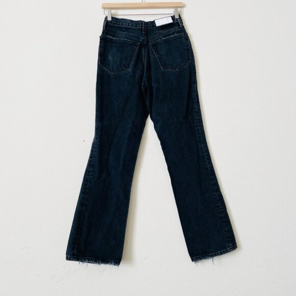 RE/DONE SIZE 26 Originals 70s Bootcut high rise jeans in black 2 - Picture 3 of 6